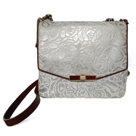 Brahmin Handbags - Brahmin White Lyon Ophelia Crossbody Bag
